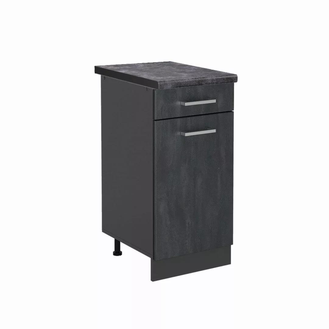 Vicco Unterschrank R-Line, Schwarz Beton/Anthrazit, 40 günstig online kaufen