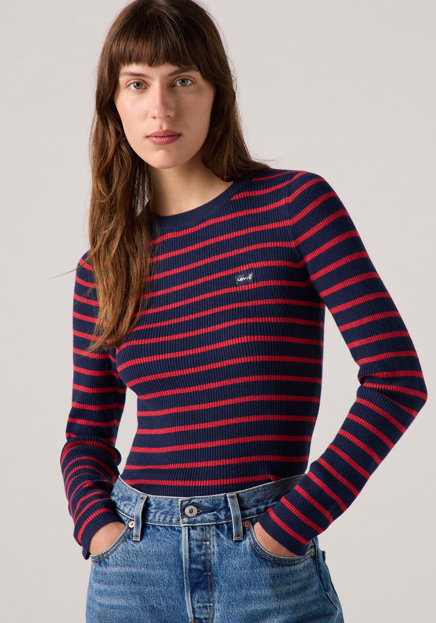 Levis Strickpullover "RIB SWEATER", mit Batwing Logo günstig online kaufen