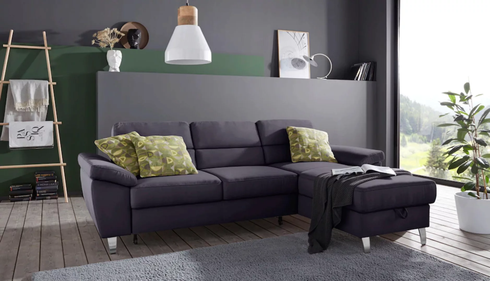 sit&more Ecksofa »Sorano L-Form«, wahlweise mit Bettfunktion und Bettkasten günstig online kaufen