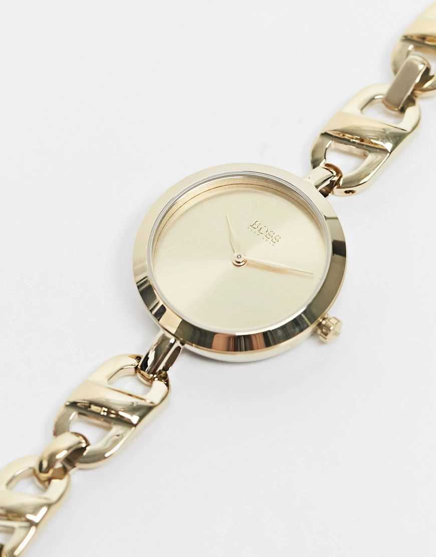 BOSS – Master – Vergoldete Uhr mit Gliederarmband-Goldfarben günstig online kaufen