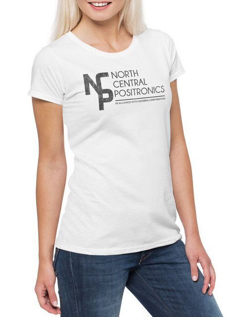 Urban Backwoods Print-Shirt North Central Positronics Damen T-Shirt Der Dun günstig online kaufen