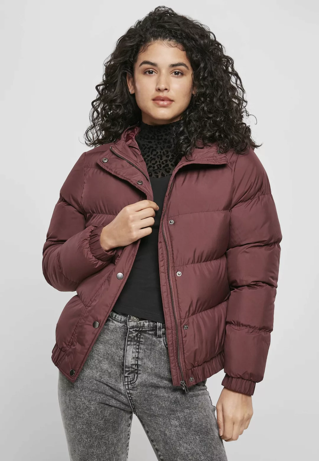 URBAN CLASSICS Winterjacke "Damen Ladies Hooded Puffer Jacket", (1 St.), oh günstig online kaufen