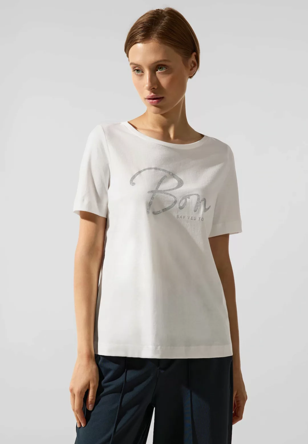 STREET ONE T-Shirt, in Unifarbe günstig online kaufen