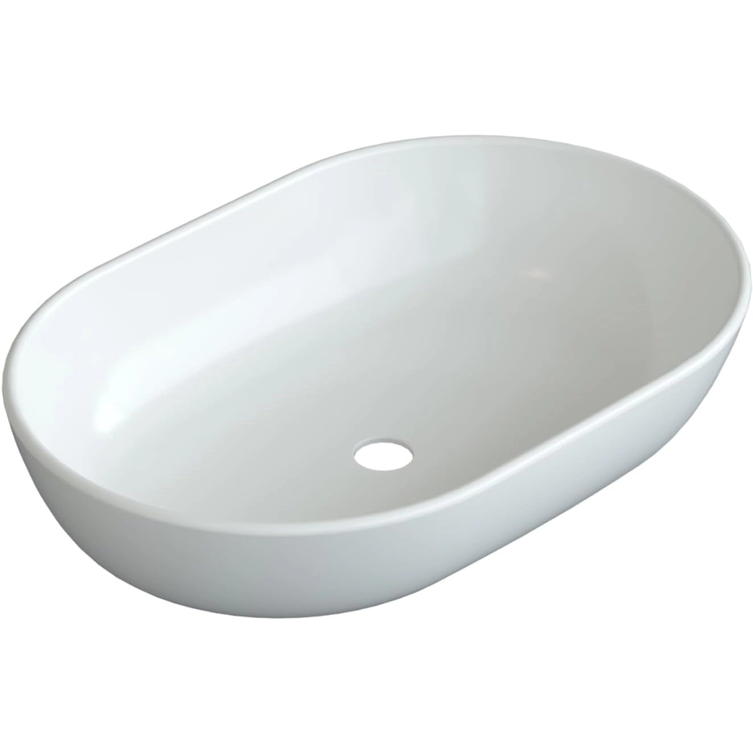 Aquabatos Aufsatzwaschbecken Ovales Waschbecken Handwaschbecken 60 x 42 x 1 günstig online kaufen