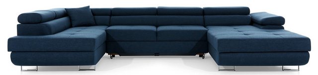 DB-Möbel Ecksofa "GIORGIO" U-Form mit Bettfunktion günstig online kaufen