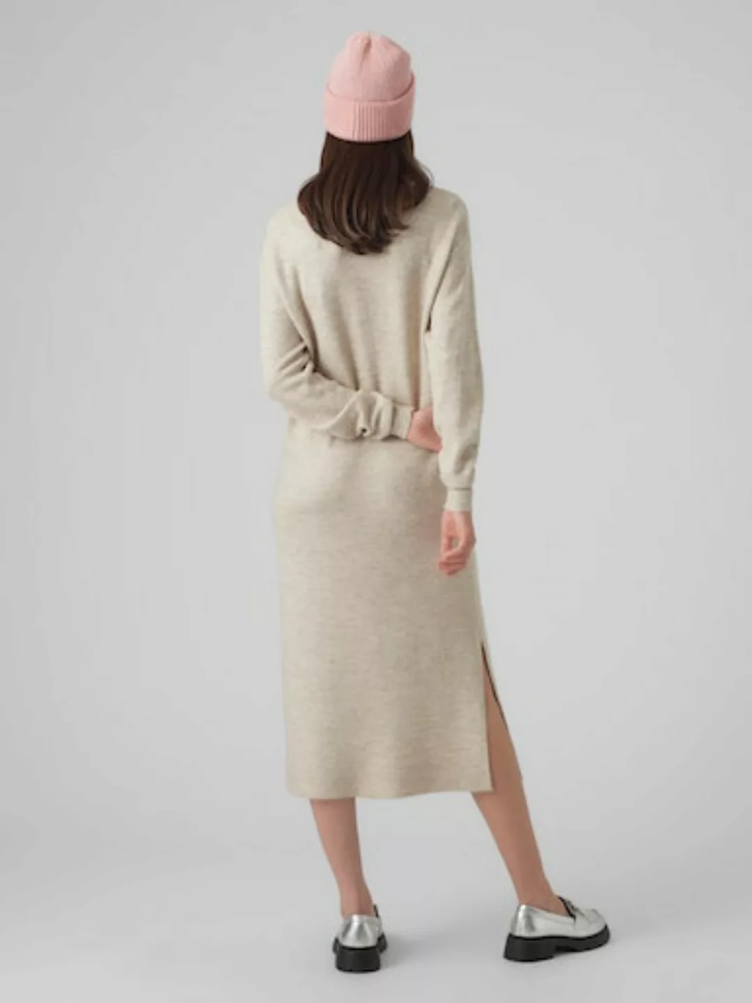 Vero Moda Strickkleid VMLEFILE LS BOATNECK CALF DRESS NOOS günstig online kaufen