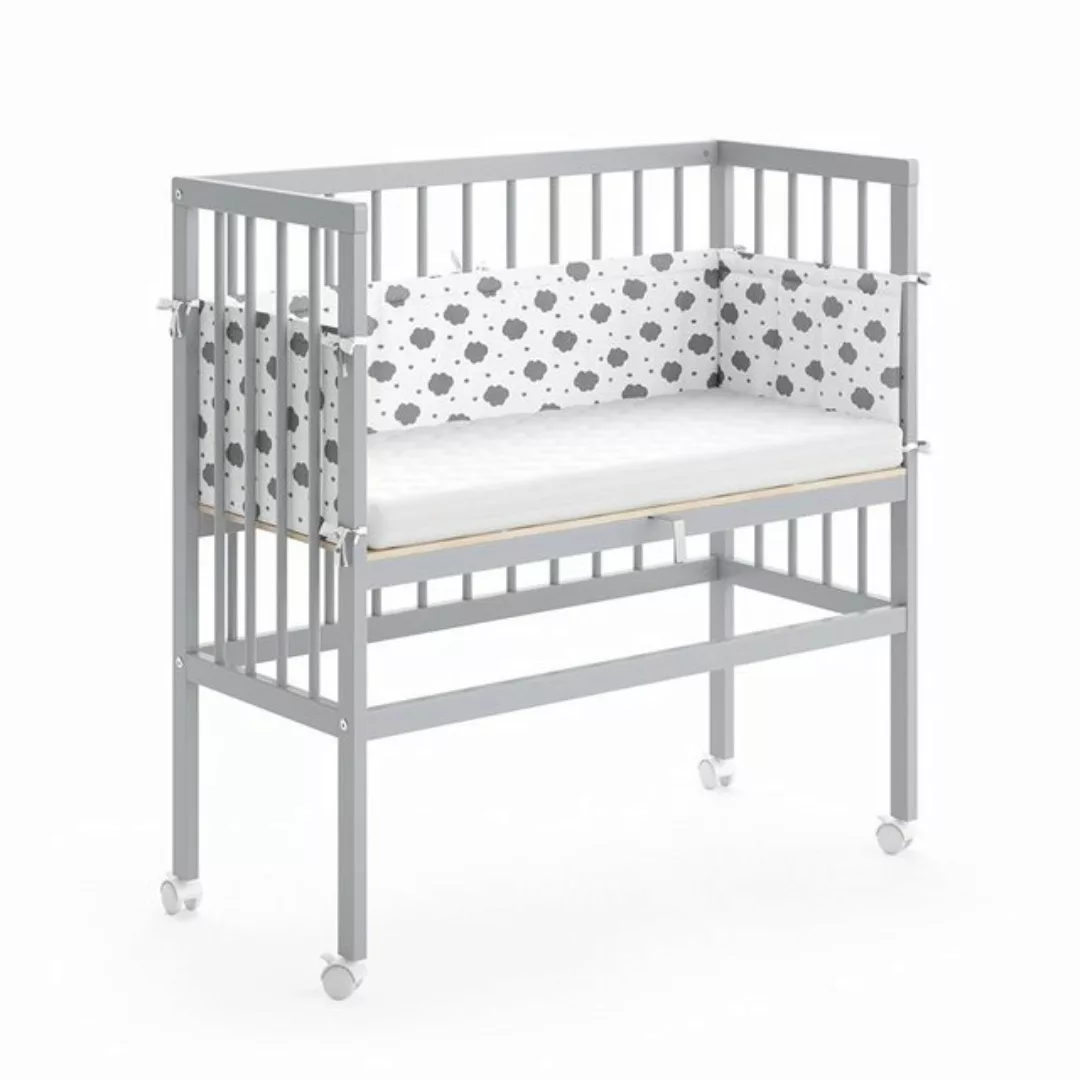 VitaliSpa® Beistellbett Sophie, Grau, 40 x 90 cm 1 Seitenschiene günstig online kaufen