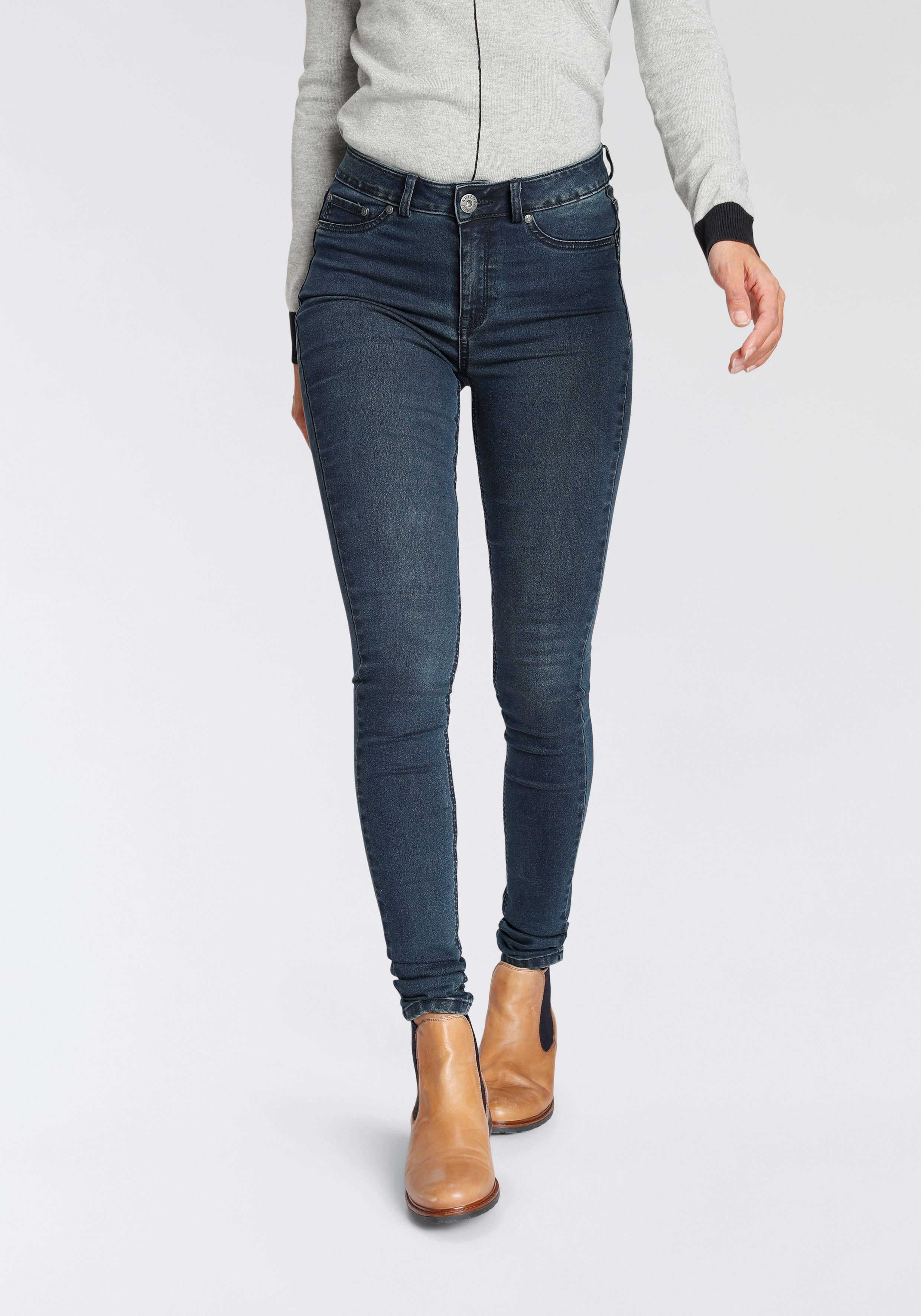 Arizona Skinny-fit-Jeans "Ultra Stretch", High Waist mit Shapingnähten günstig online kaufen