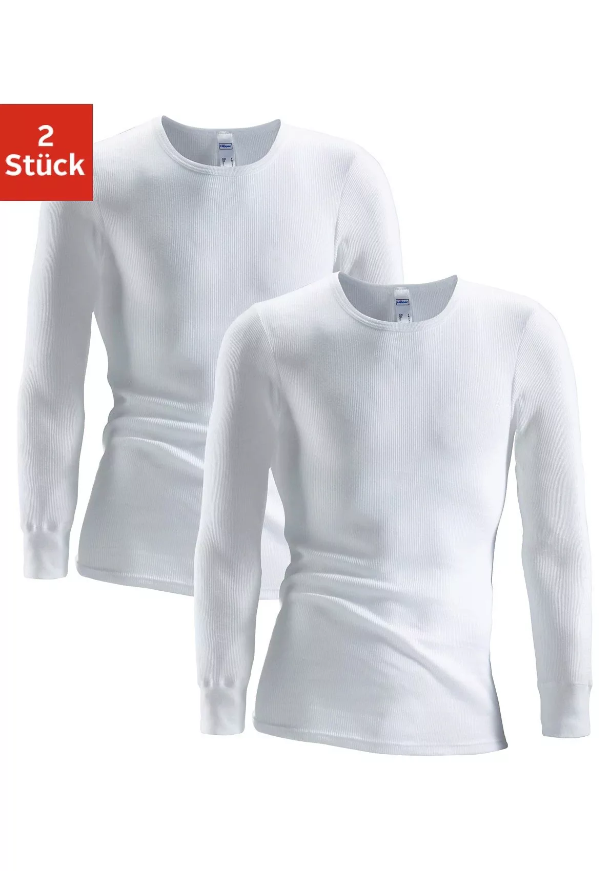 Clipper Unterhemd, (2 St.), schlichtes Basic, Unterziehshirt - in Doppelrip günstig online kaufen
