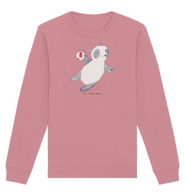 Mr. & Mrs. Panda Longpullover Größe S Panda Handball spielen - Canyon Pink günstig online kaufen