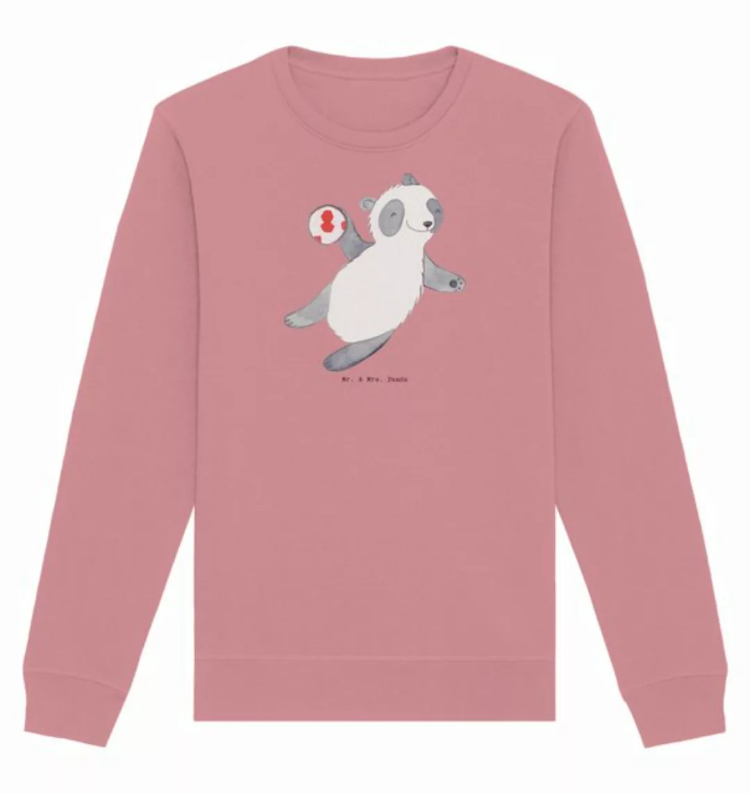 Mr. & Mrs. Panda Longpullover Größe M Panda Handball spielen - Canyon Pink günstig online kaufen