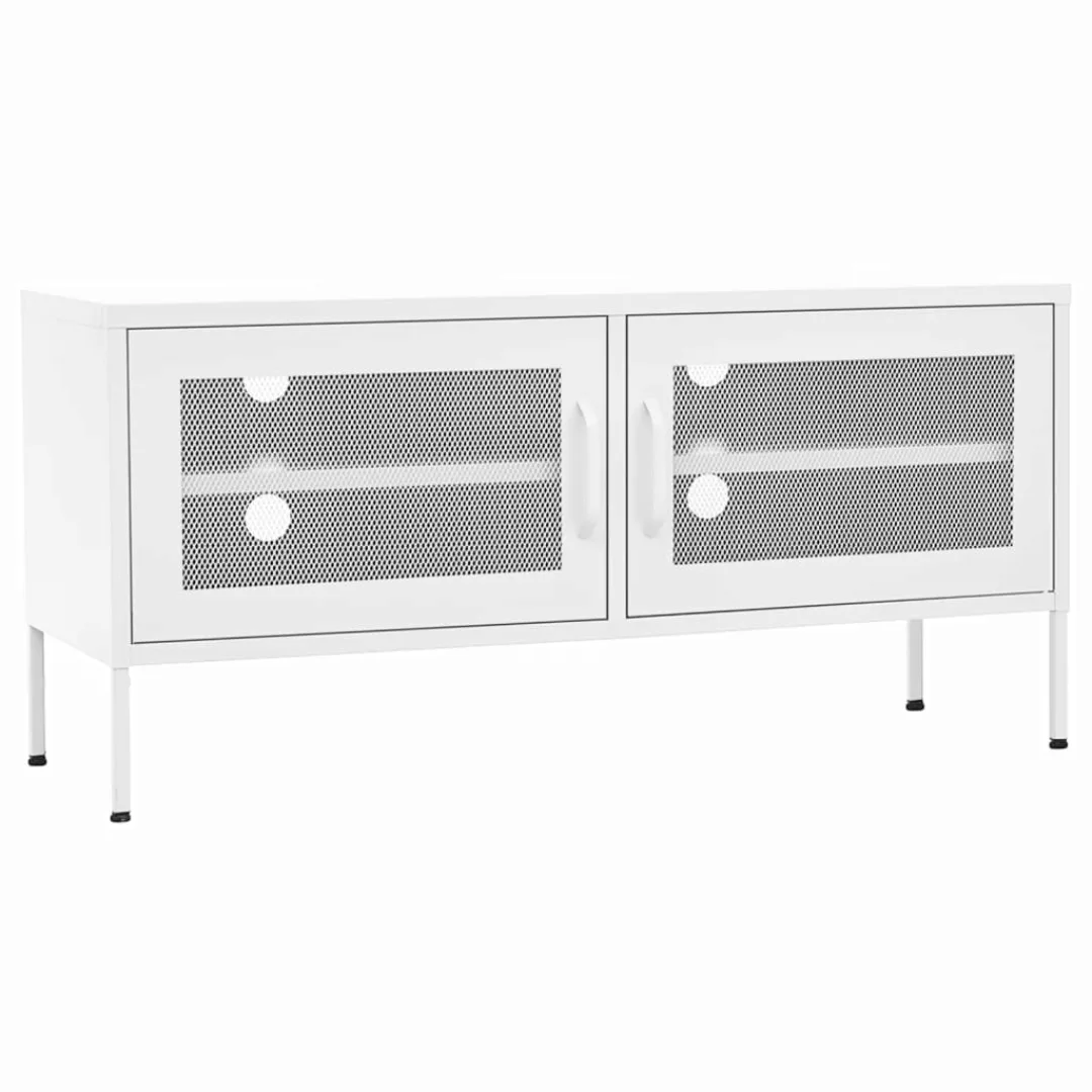 Tv-schrank Weiß 105x35x50 Cm Stahl günstig online kaufen