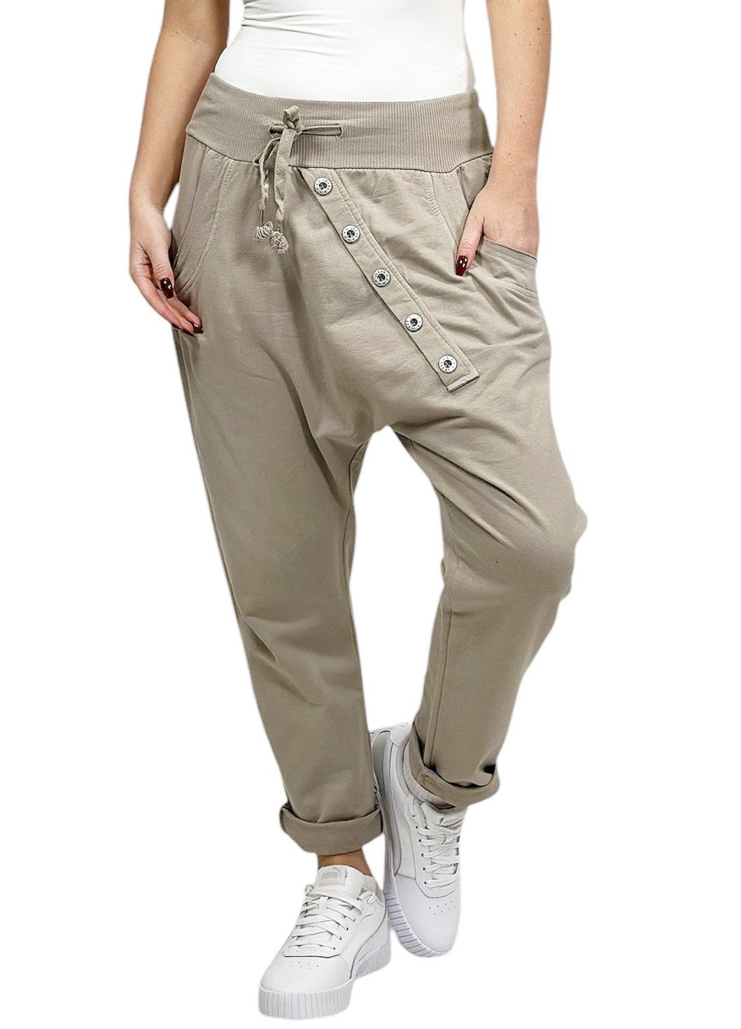 Mississhop Boyfriend-Hose Damen Baumwollhose Hose Sweatpants günstig online kaufen