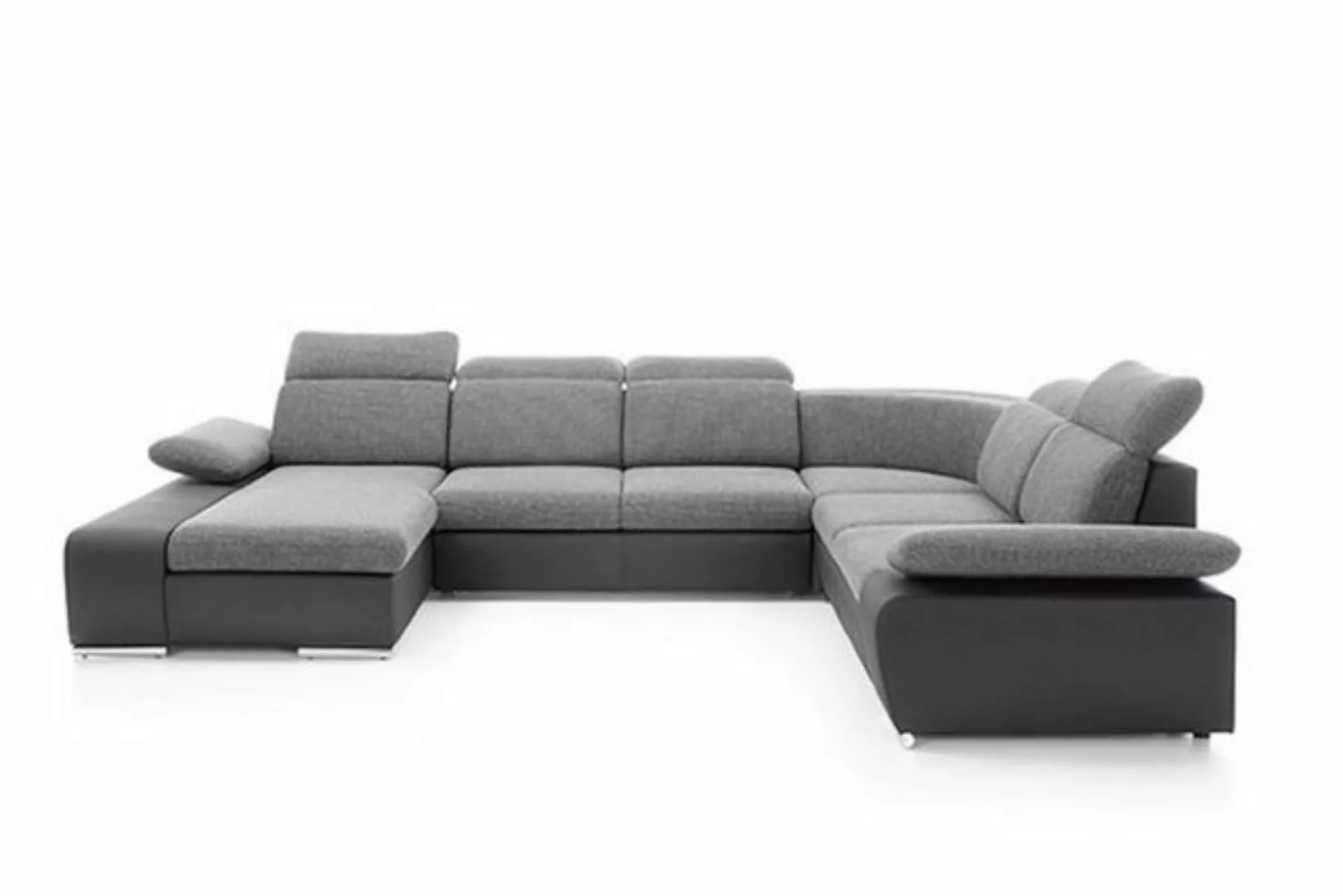 Feldmann-Wohnen Ecksofa Odessa, Odessa 1 Teile, 355cm schwarz / schwarzgrau günstig online kaufen