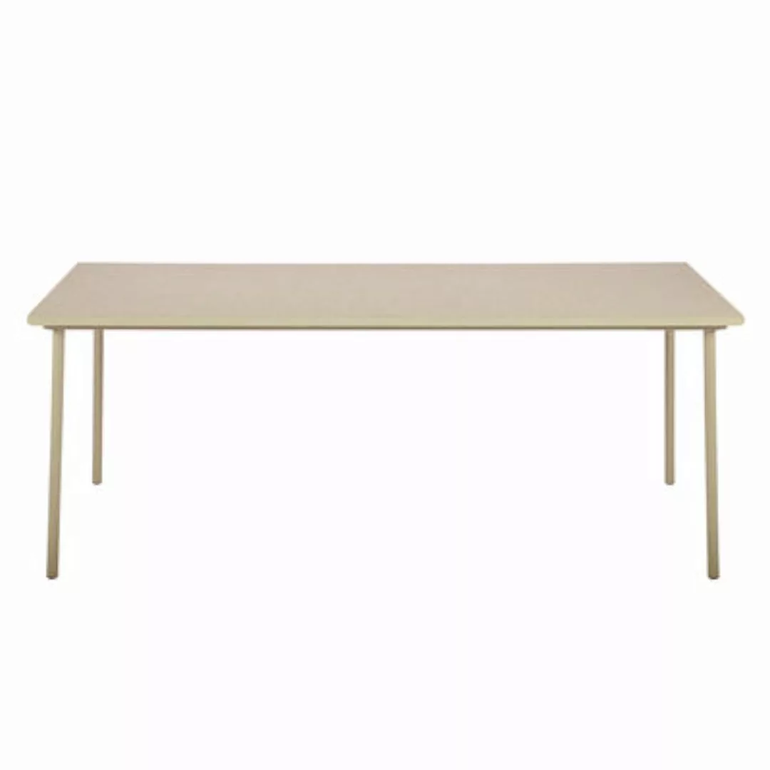 rechteckiger Tisch Patio metall beige / Edelstahl - 240 x 100 cm - Tolix - günstig online kaufen