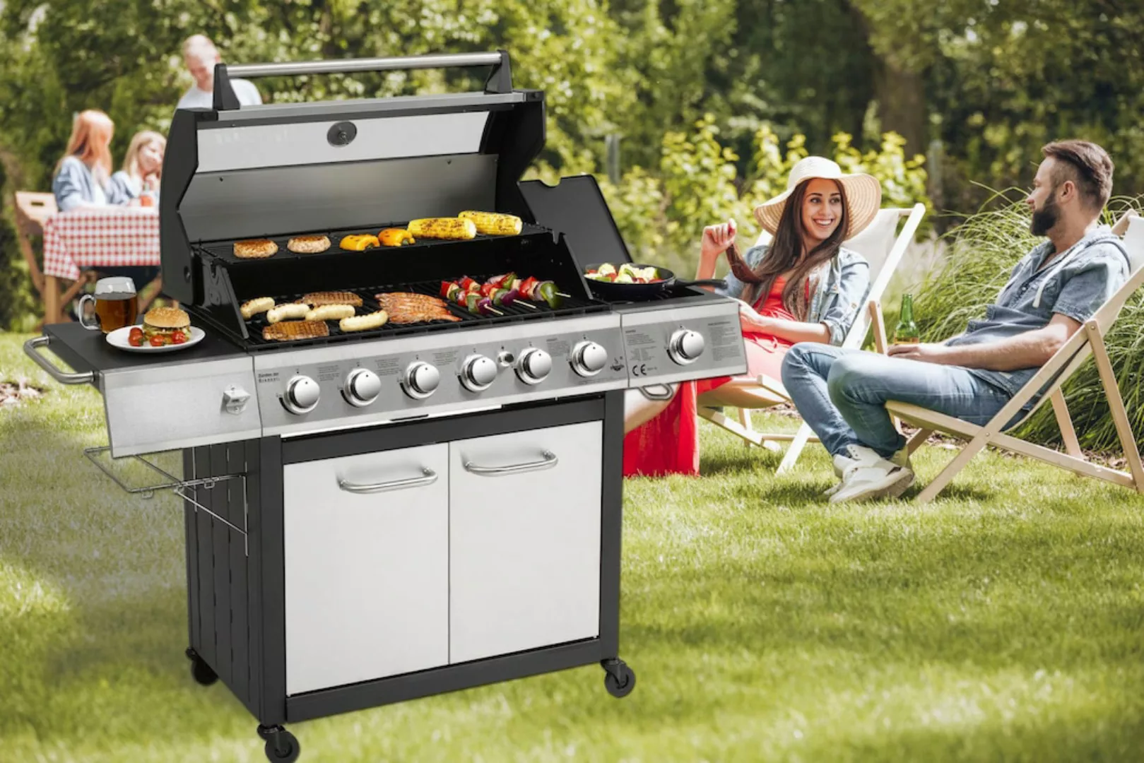 El Fuego Gasgrill "Long Beach", BxTxH: 161x59,5x121 cm günstig online kaufen