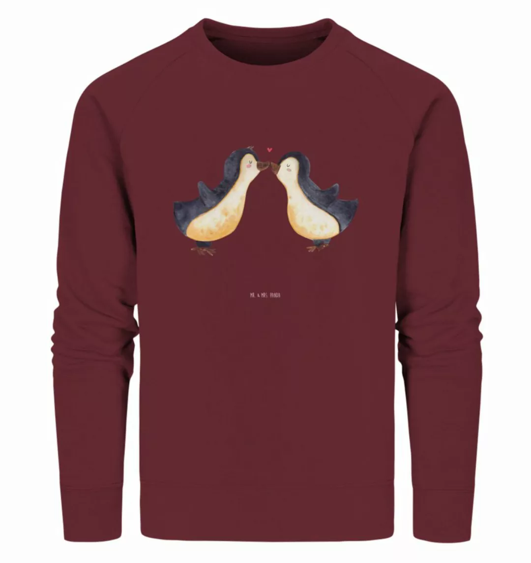 Mr. & Mrs. Panda Longpullover Pinguine Kuss Größe XL - Burgundy - Geschenk, günstig online kaufen