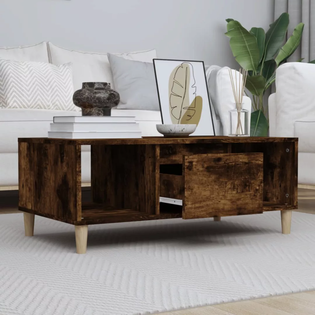 Vidaxl Couchtisch Räuchereiche 90x50x36,5 Cm Holzwerkstoff günstig online kaufen