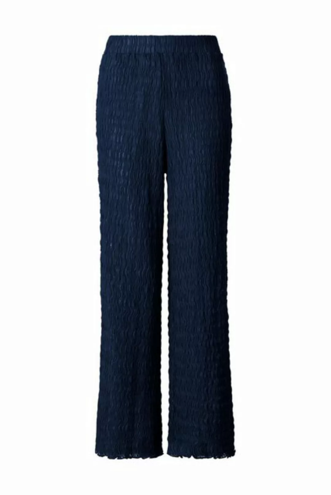Rich & Royal Stoffhose Crinkled straight leg pants, midnight blue günstig online kaufen