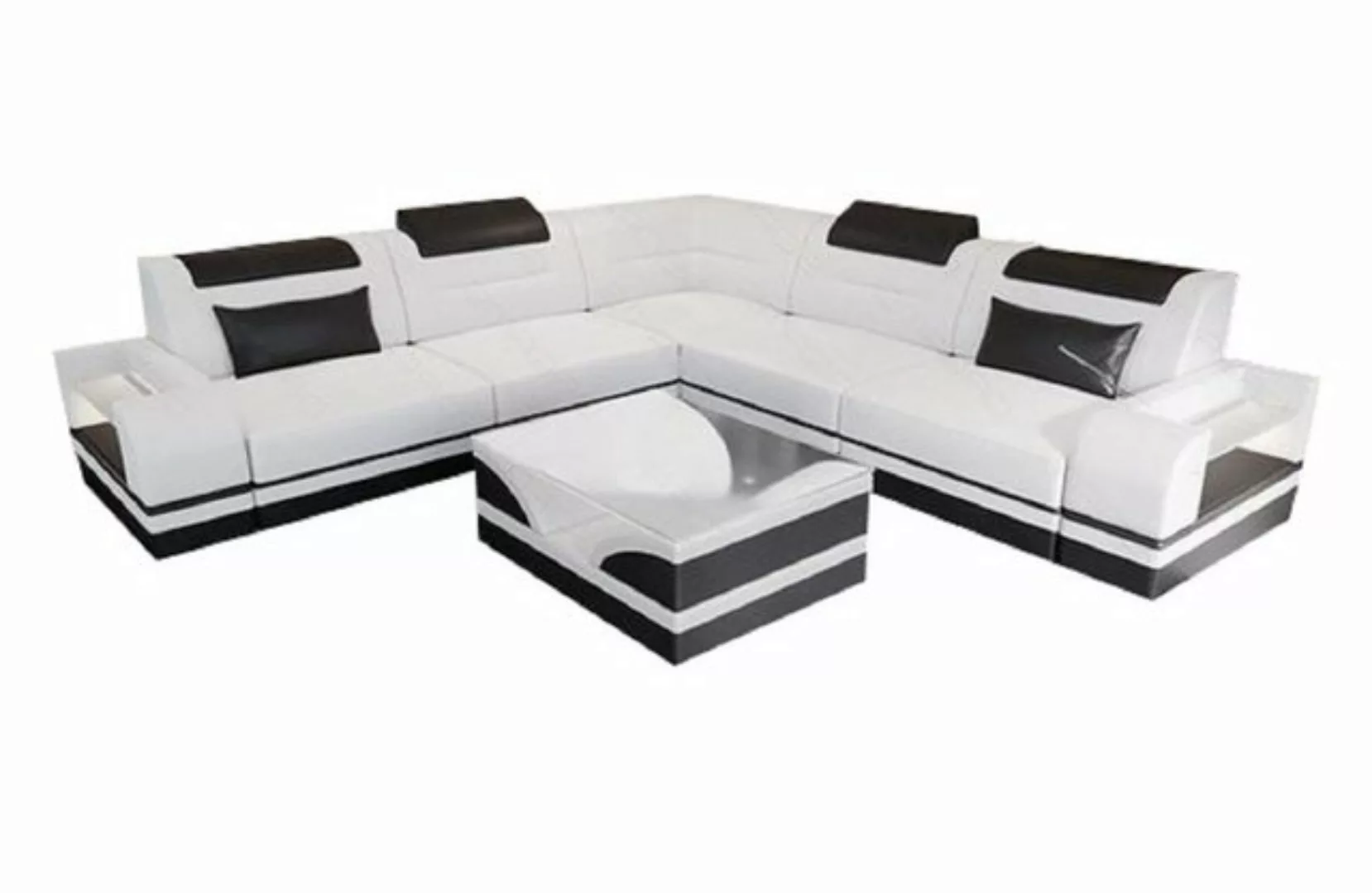 Sofa Dreams Ecksofa Leder Couch Sofa Trivento L Form Ledersofa, L-Form Lede günstig online kaufen