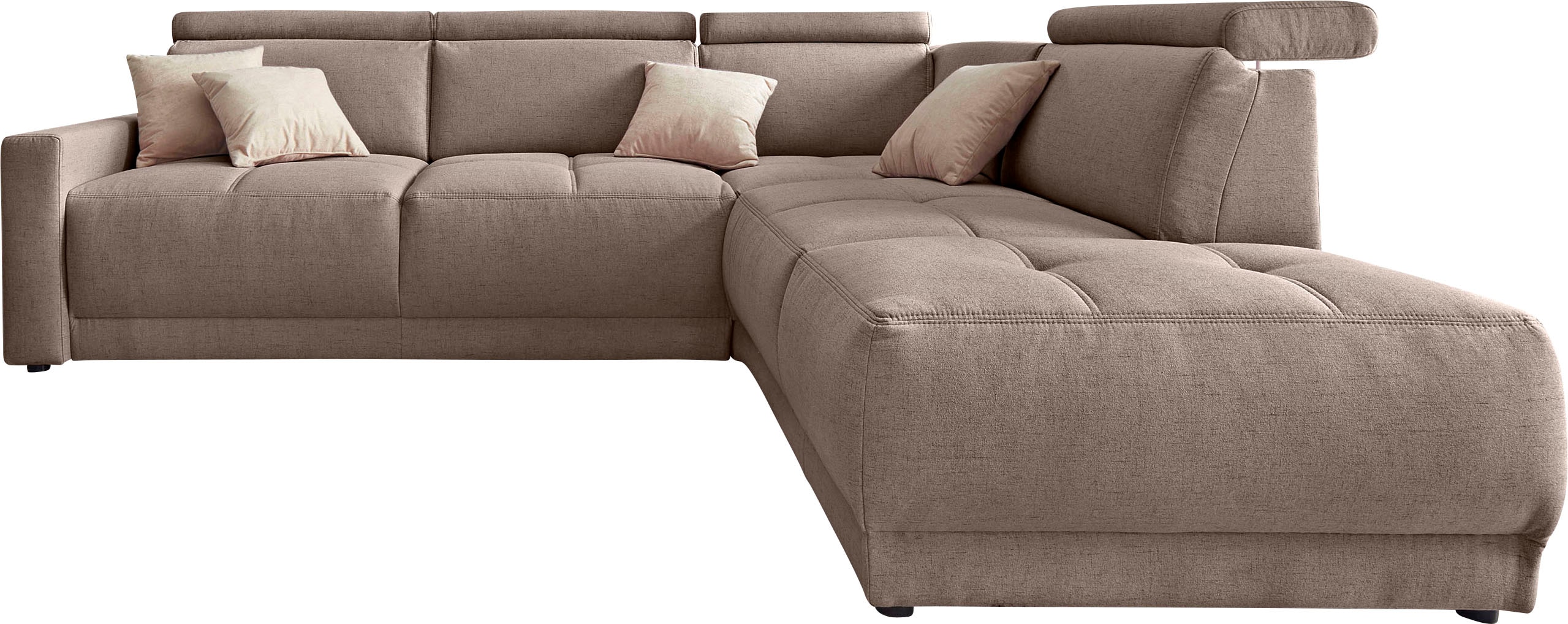 DOMO collection Ecksofa »Ava, moderne Sitzheftung mit toller Doppelnaht, ko günstig online kaufen