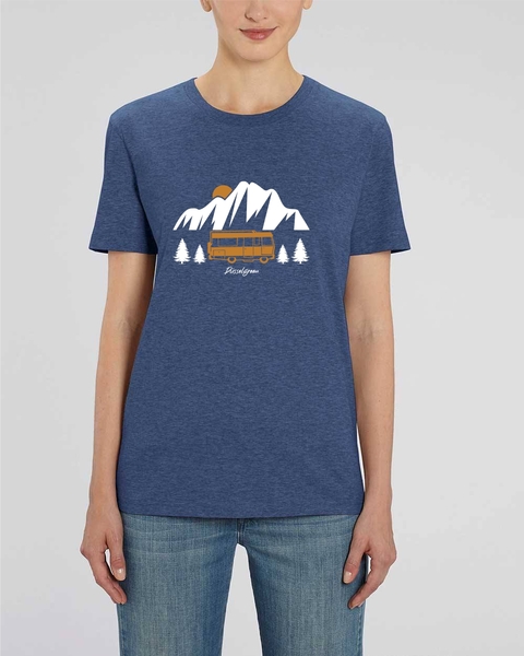 Camper, Wohnwagen, Berge, Vanlife Tshirt Aus Bio Baumwolle günstig online kaufen