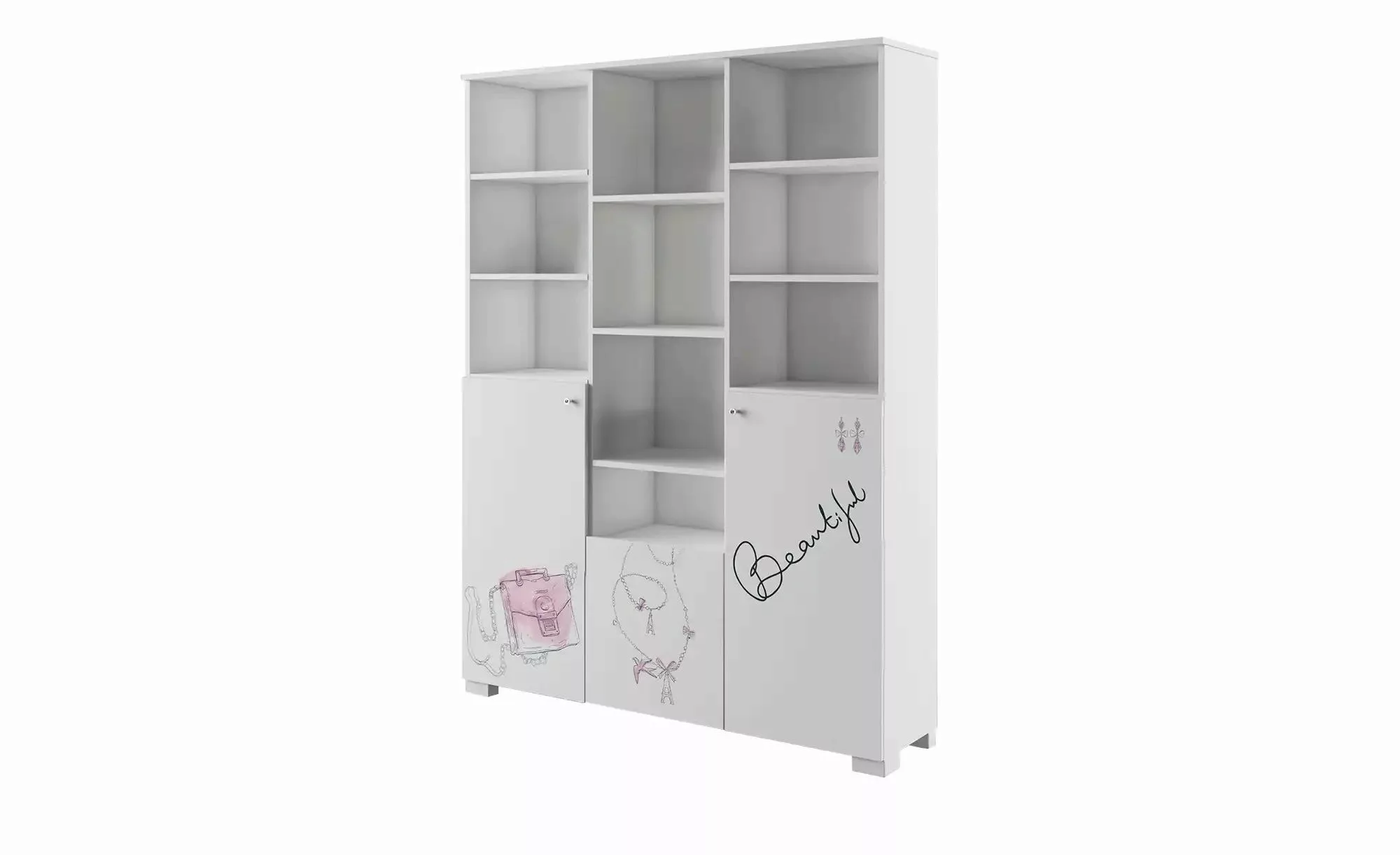 Regal  Fashion Pink ¦ weiß ¦ Maße (cm): B: 148,5 H: 200 Regale > Bücherrega günstig online kaufen