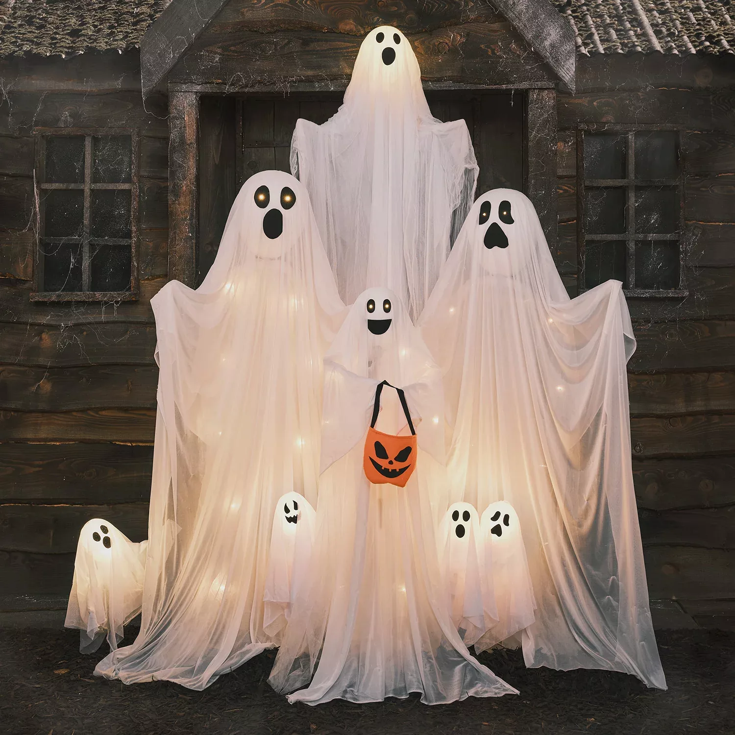 2m Halloweendeko LED Figur Spook der Geist günstig online kaufen