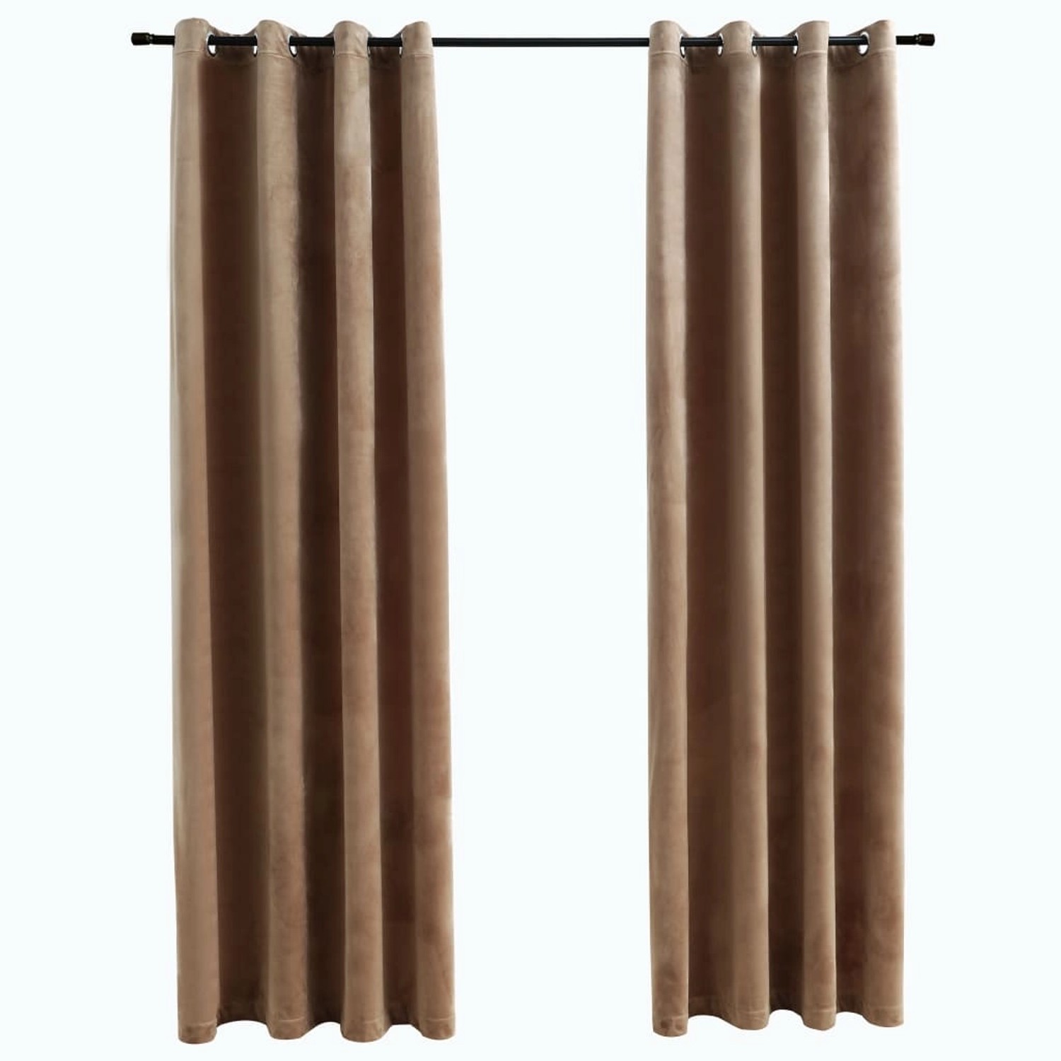 Verdunkelungsvorhänge Mit Ãsen 2 Stk. Samt Beige 140x245 Cm günstig online kaufen