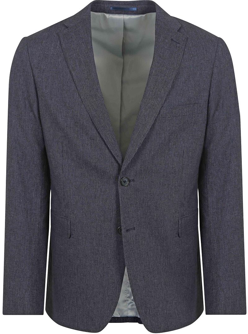 Suitable Blazer Leinen Streifen Navy - Größe 48 günstig online kaufen