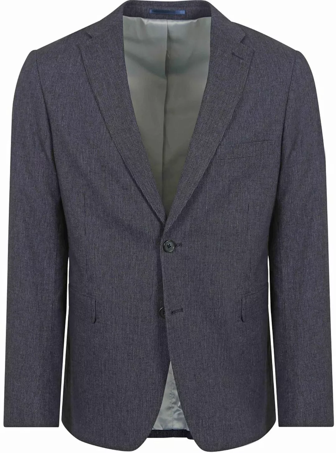 Suitable Blazer Leinen Streifen Navy - Größe 46 günstig online kaufen