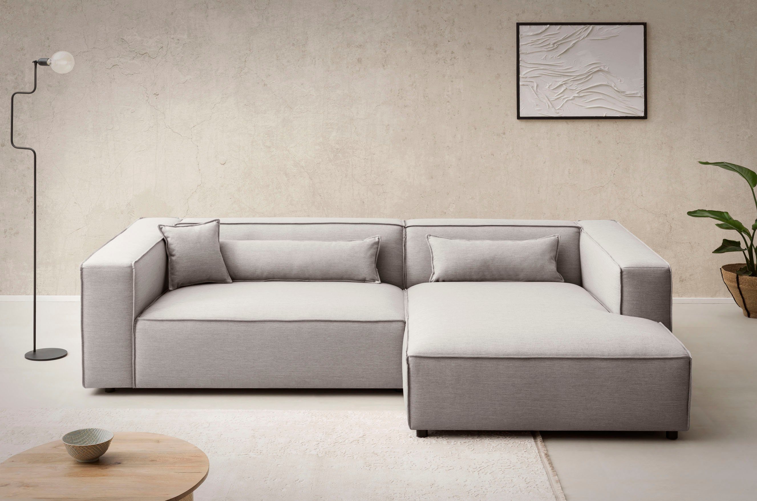 LeGer Home by Lena Gercke Ecksofa "PIARA XXL, Big-Sofa in Cord oder Leineno günstig online kaufen