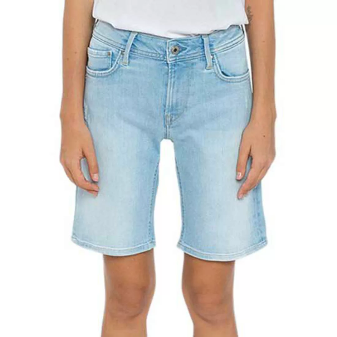 Pepe Jeans Damen Jeans Short Poppy Blau - Blue Denim günstig online kaufen