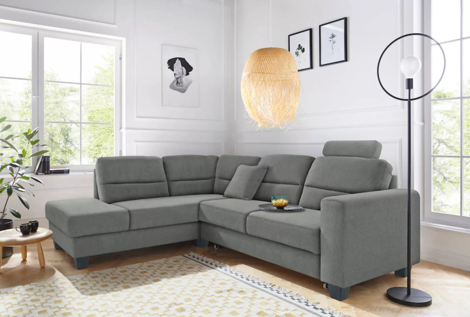 TRENDMANUFAKTUR Ecksofa "Chamber, L-Form", inklusive einer Kopfstütze, wahl günstig online kaufen