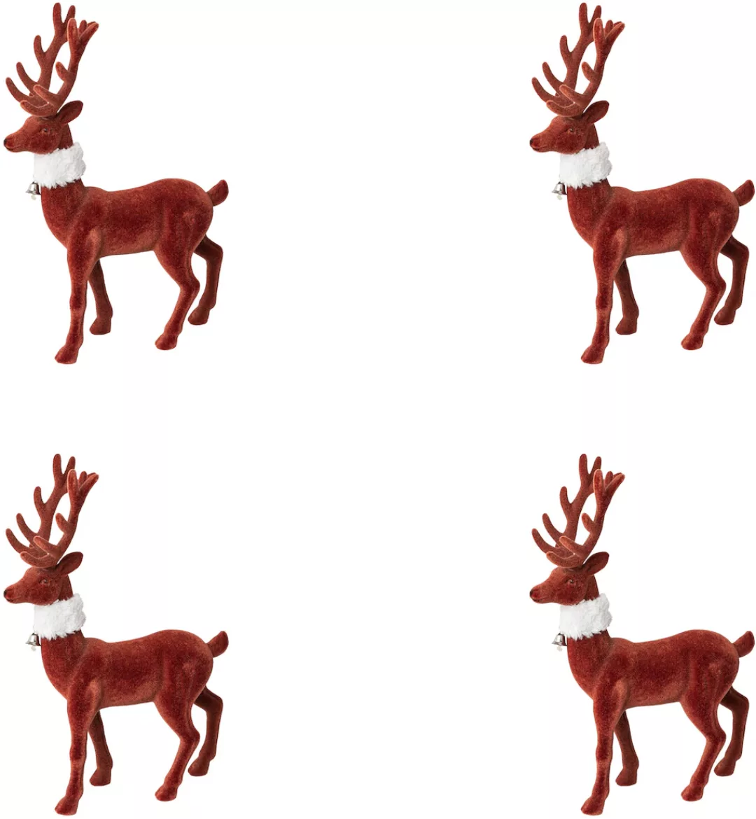 Creativ deco Weihnachtsfigur "Hirsch, Weihnachtsdeko rot" günstig online kaufen