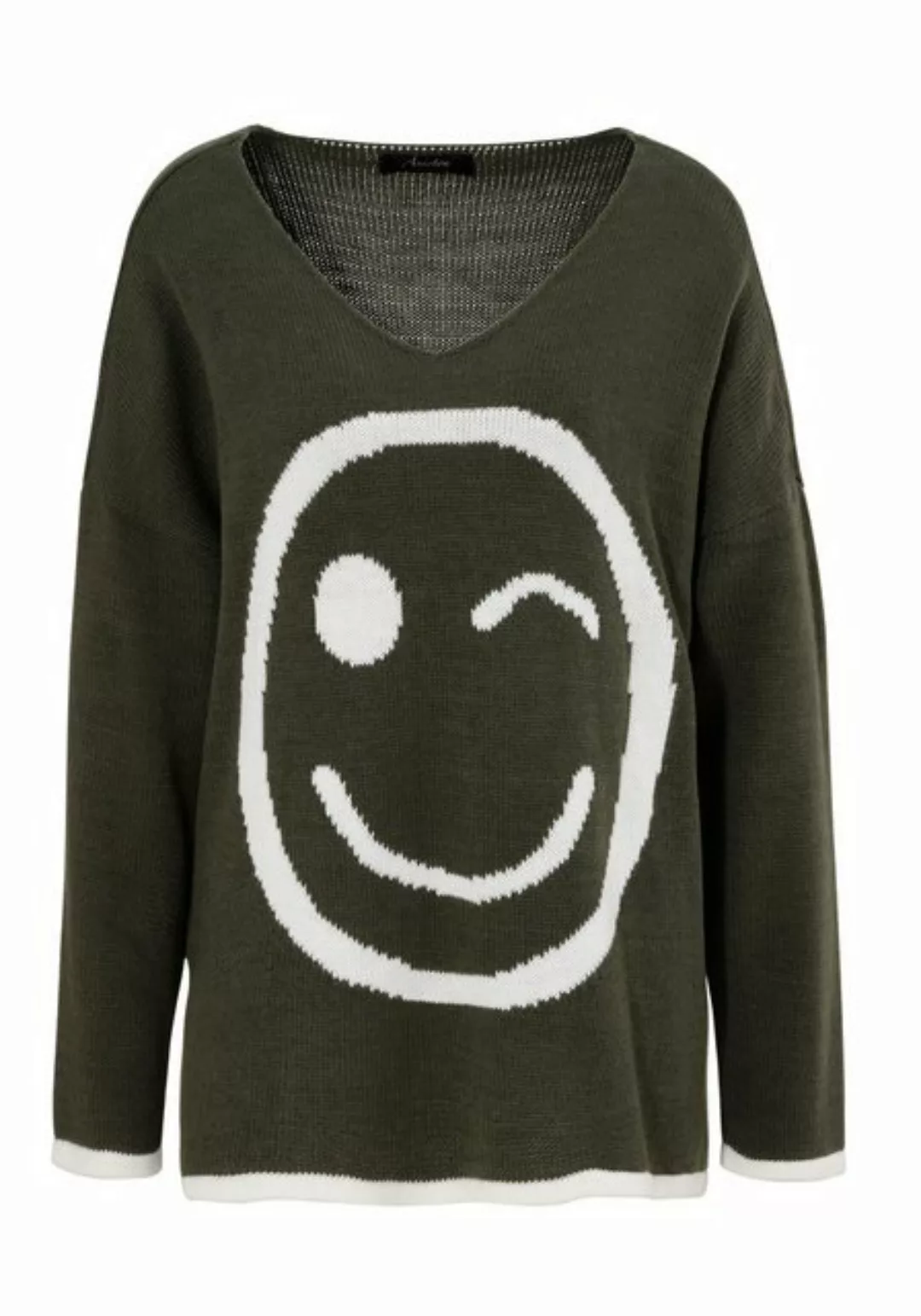 Aniston CASUAL Strickpullover mit eingestricktem Smiley - NEUE KOLLEKTION günstig online kaufen