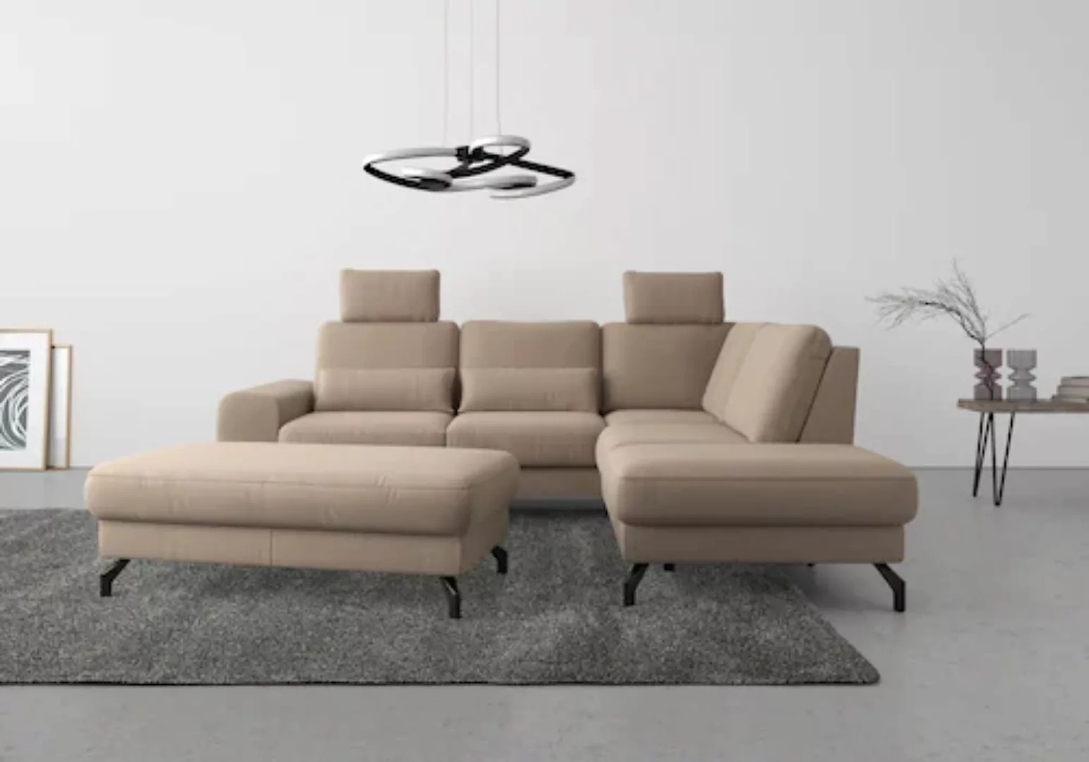 sit&more Ecksofa "Cinturo L-Form", inklusive Sitztiefenverstellung und Fede günstig online kaufen