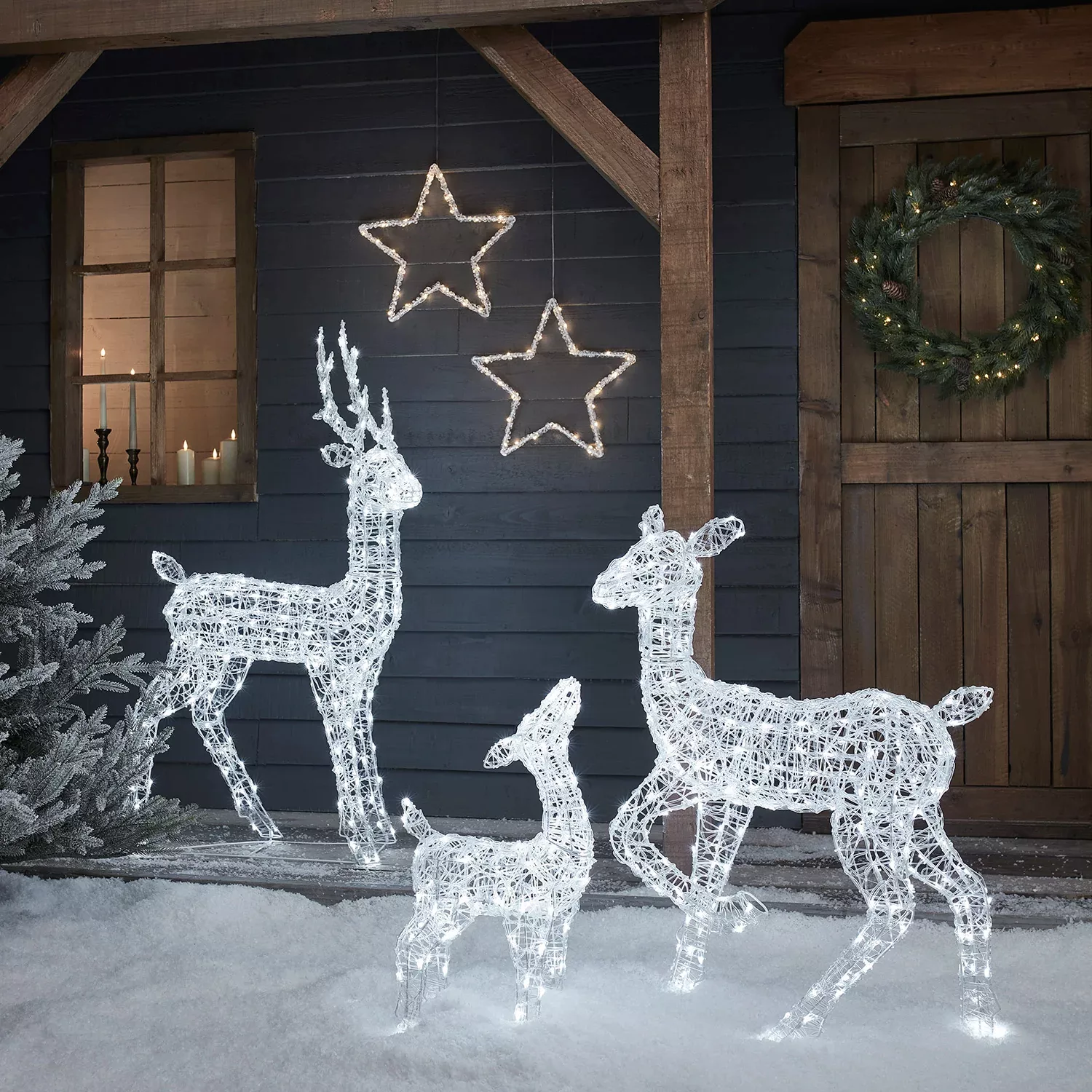 Swinsty Acryl LED Rentier-Familie Weihnachtsfiguren außen günstig online kaufen