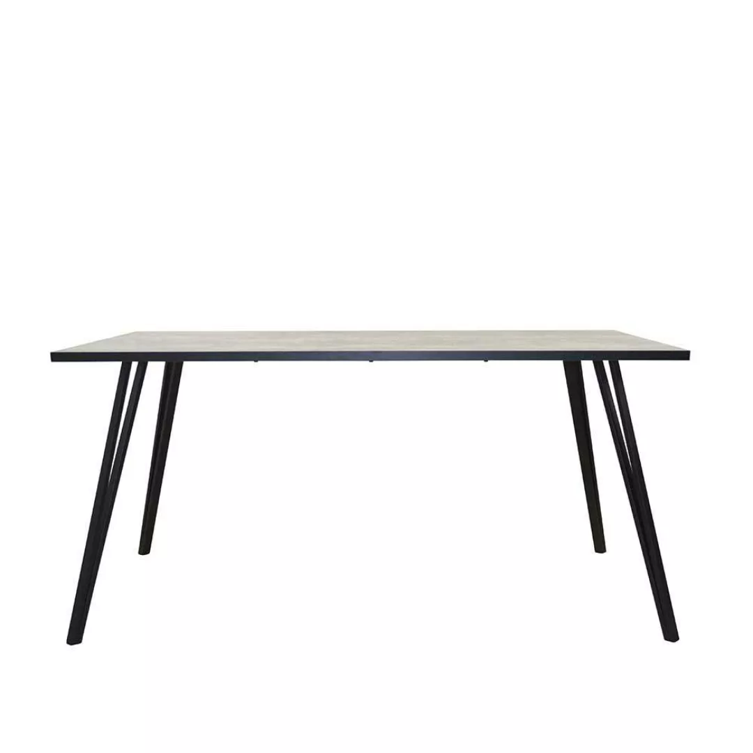 Tisch mit Schwingstühlen in Beton Grau Grau und Schwarz (fünfteilig) günstig online kaufen
