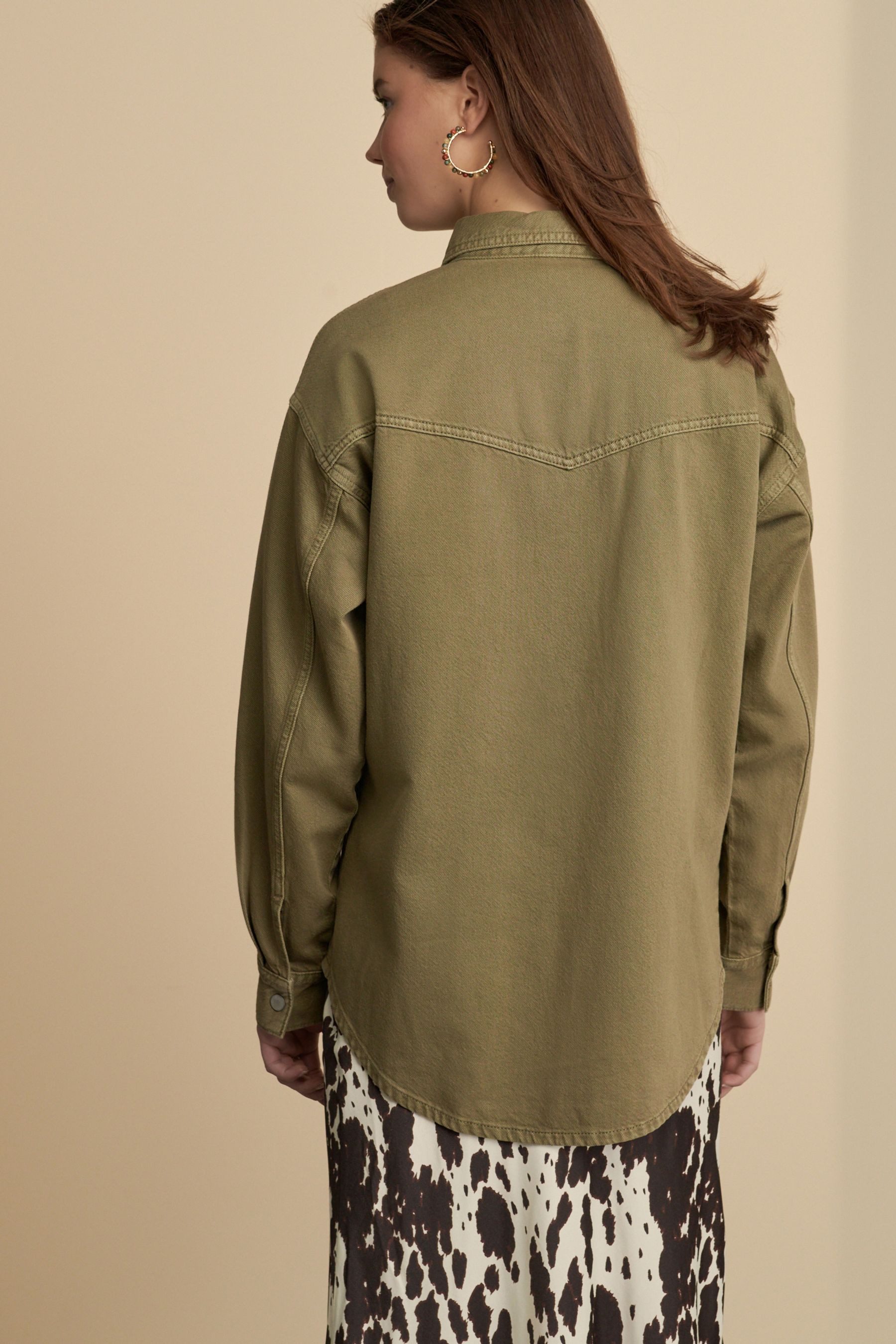 Next Jeanshemd Enge Jeansbluse im Westernstil günstig online kaufen