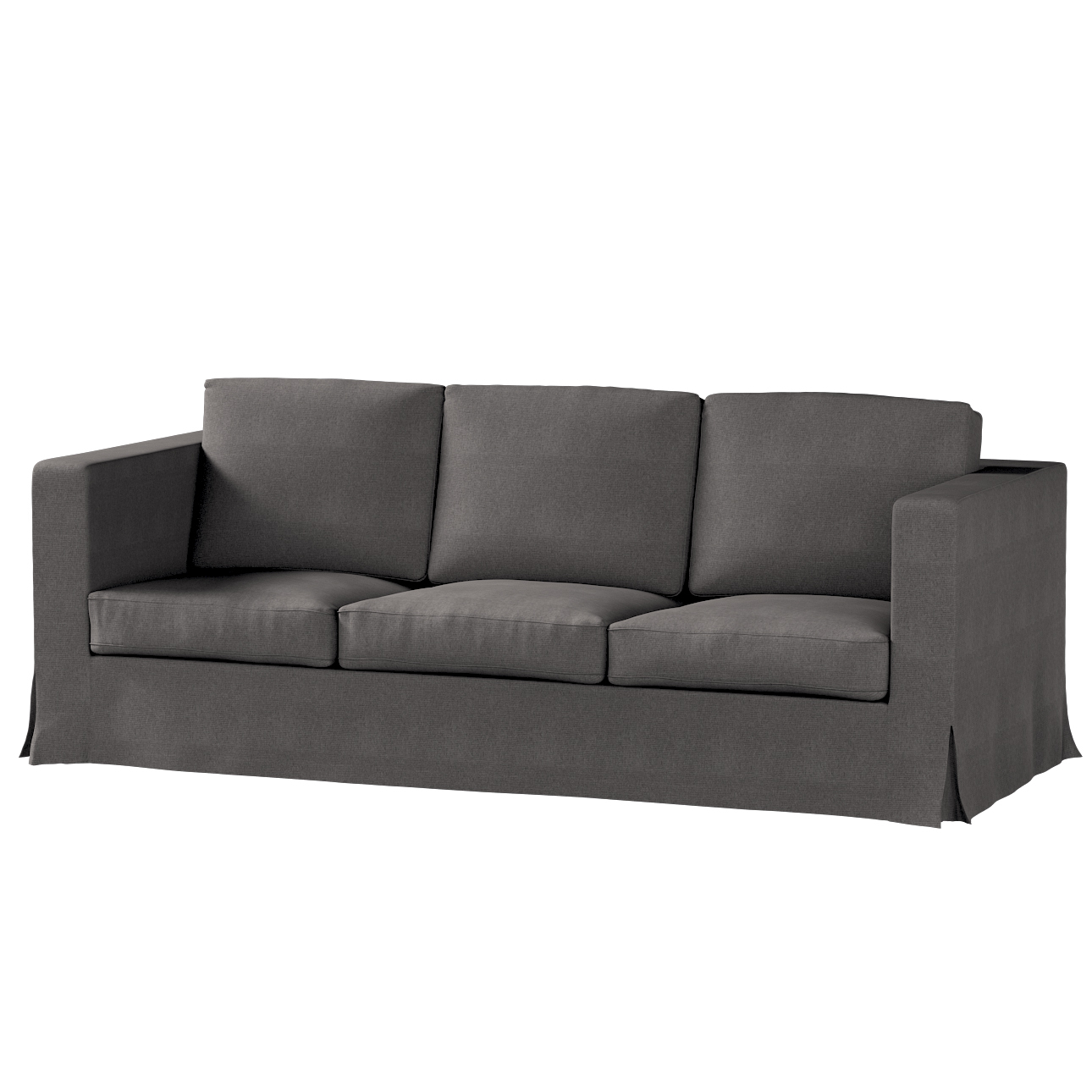 Bezug für Karlanda 3-Sitzer Sofa nicht ausklappbar, lang, dunkelgrau, Bezug günstig online kaufen