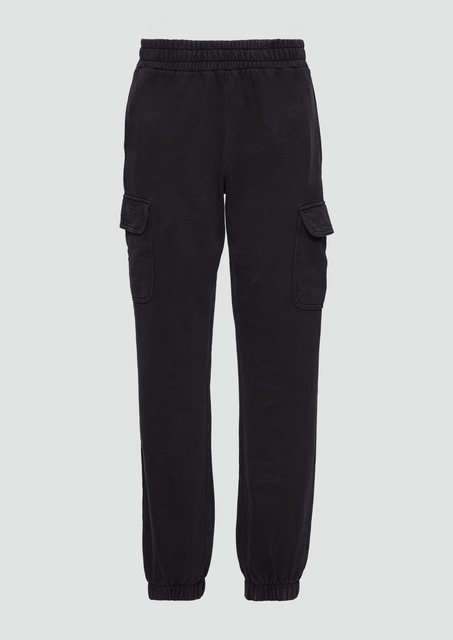 QS Stoffhose Sweatpants mit Cargo-Taschen und Waschung Waschung günstig online kaufen