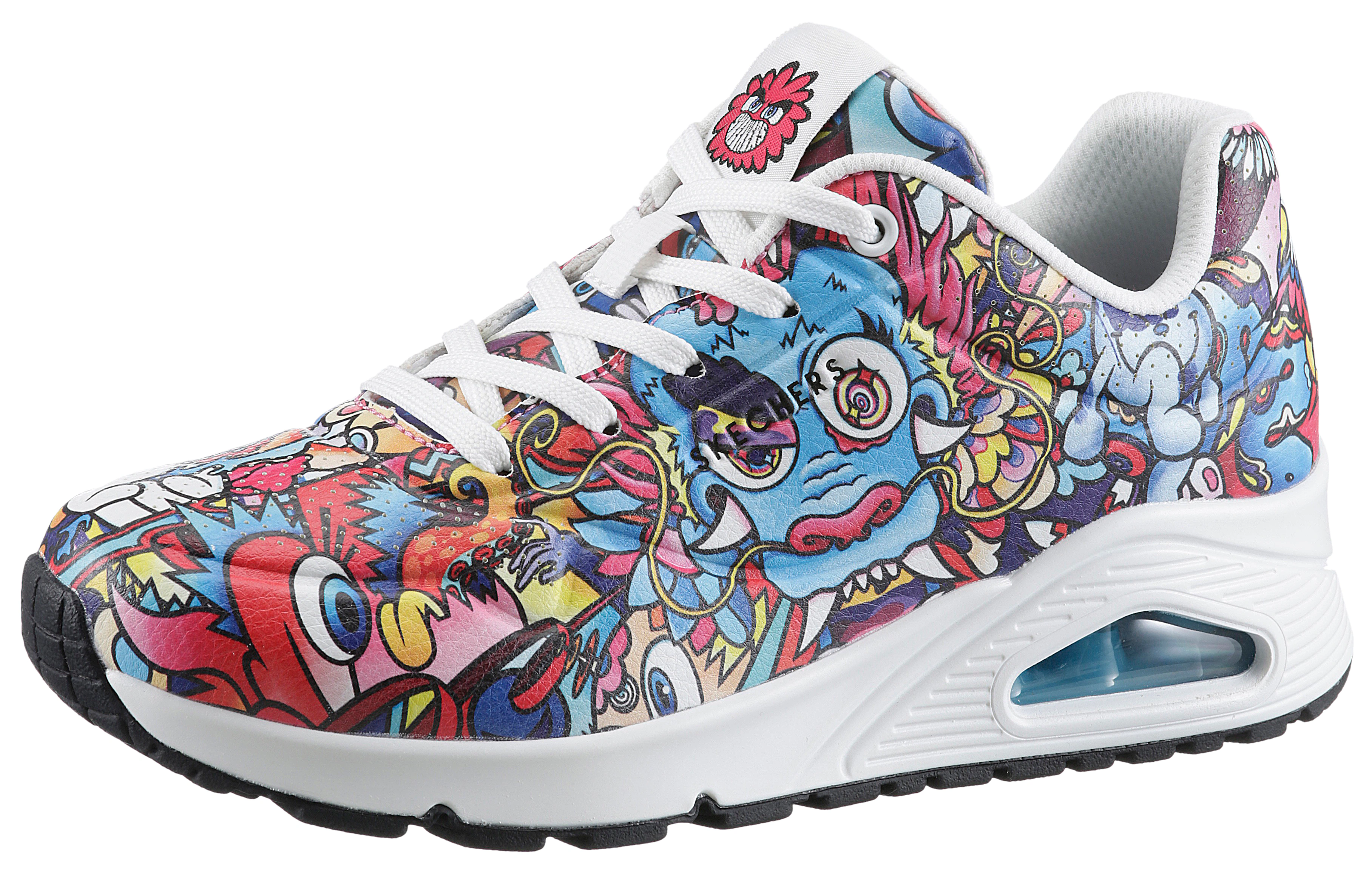 Skechers Sneaker "UNO-COLOR DOODLE", mit buntem Print, Freizeitschuh, Halbs günstig online kaufen