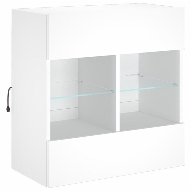 vidaXL Hängeschrank Hängeschrank Wandschrank mit LED Leuchten Weiß 58,5x30x günstig online kaufen