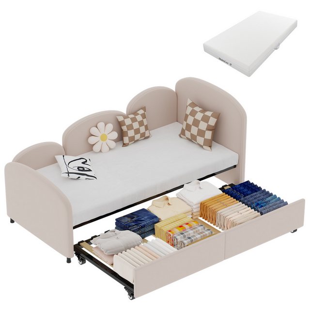 HAUSS SPOLE Kinderbett 90×200cm Polsterbett Schlafsofa mit Ausziehbett, Sic günstig online kaufen