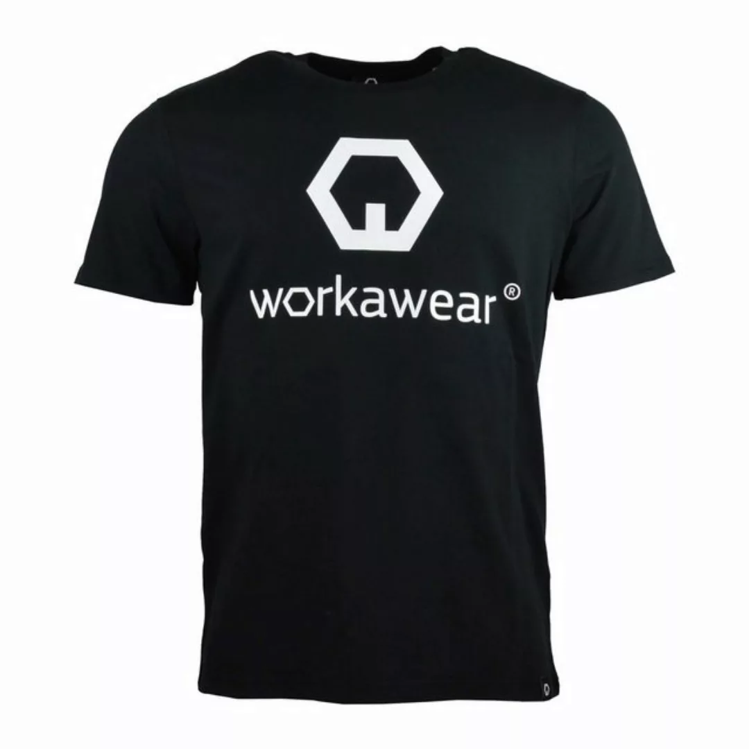 workawear T-Shirt T-Shirt Schwarz Nachhaltig 100% Bio Baumwolle, Vegan Appr günstig online kaufen