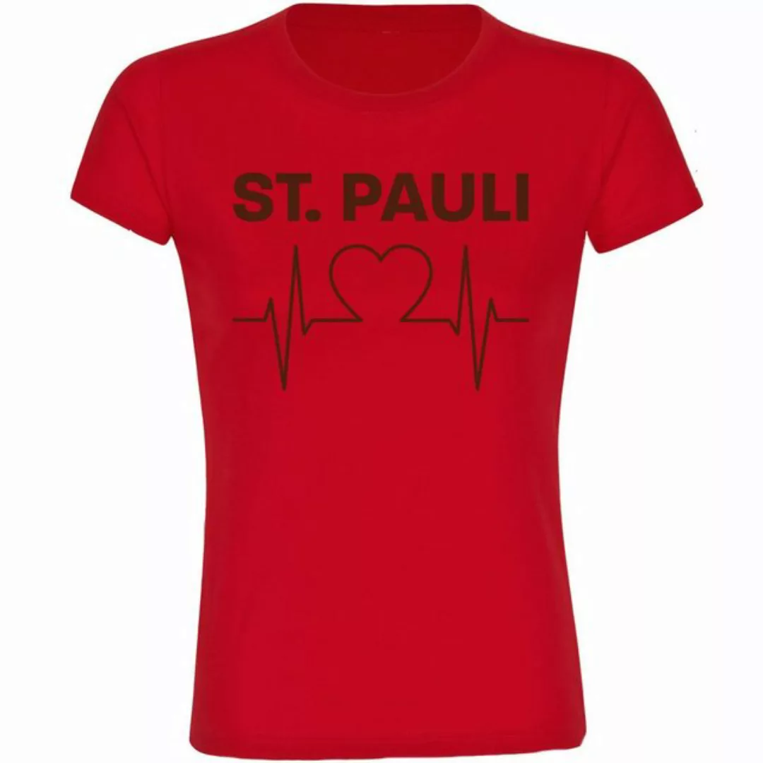 multifanshop T-Shirt Damen St. Pauli - Herzschlag - Frauen günstig online kaufen