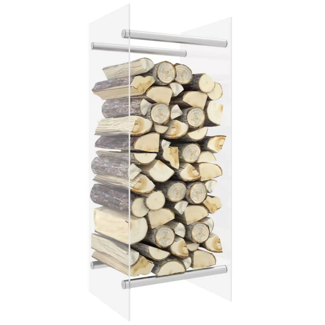 Brennholzregal Transparent 40x35x100 Cm Hartglas günstig online kaufen