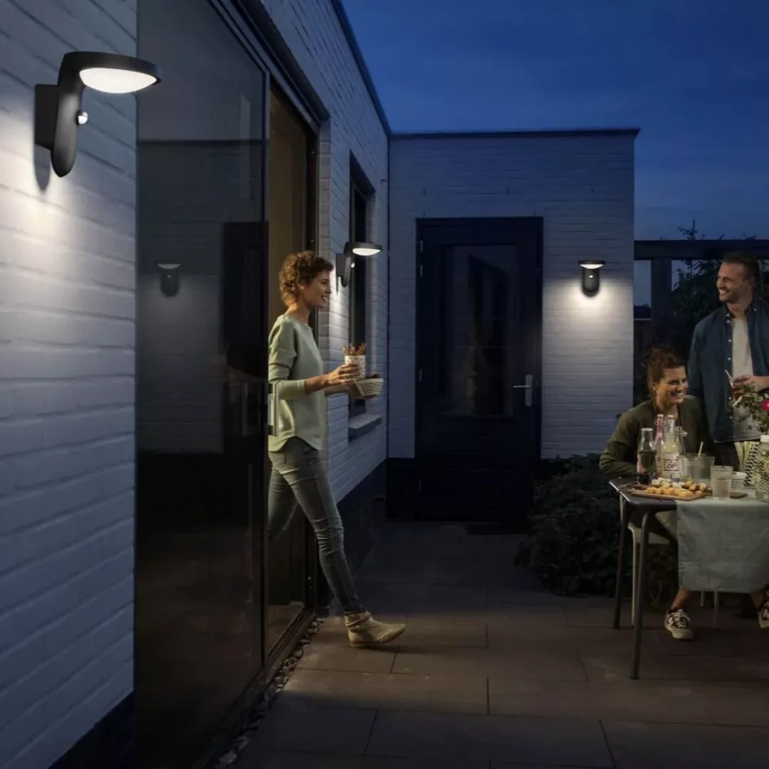 Philips Tyla LED-Außenwandleuchte, Bewegungssensor günstig online kaufen