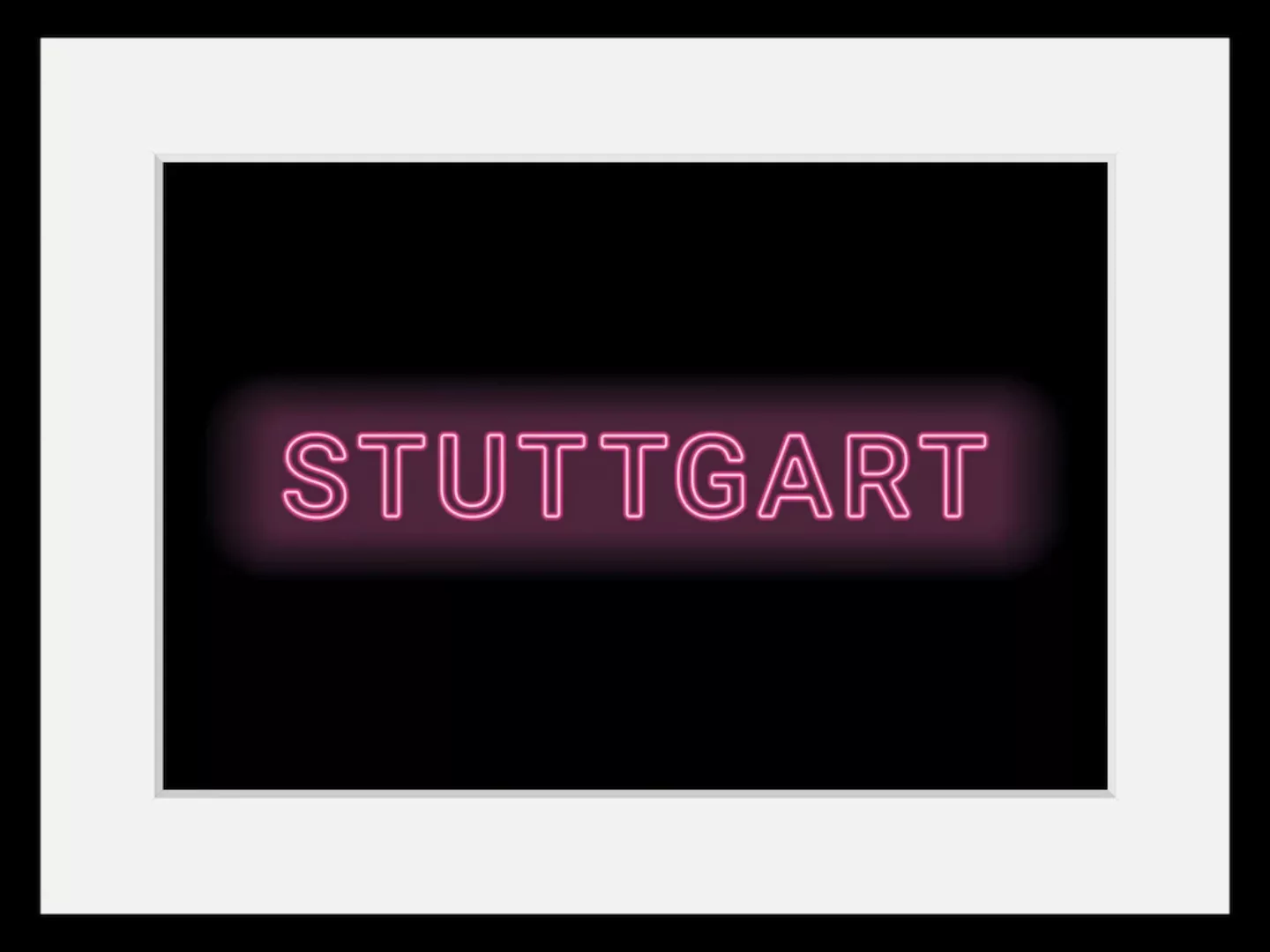 queence Bild "STUTTGART LIGHTS", Städte-Schriftzug, (1 St.), HD Premium Pos günstig online kaufen